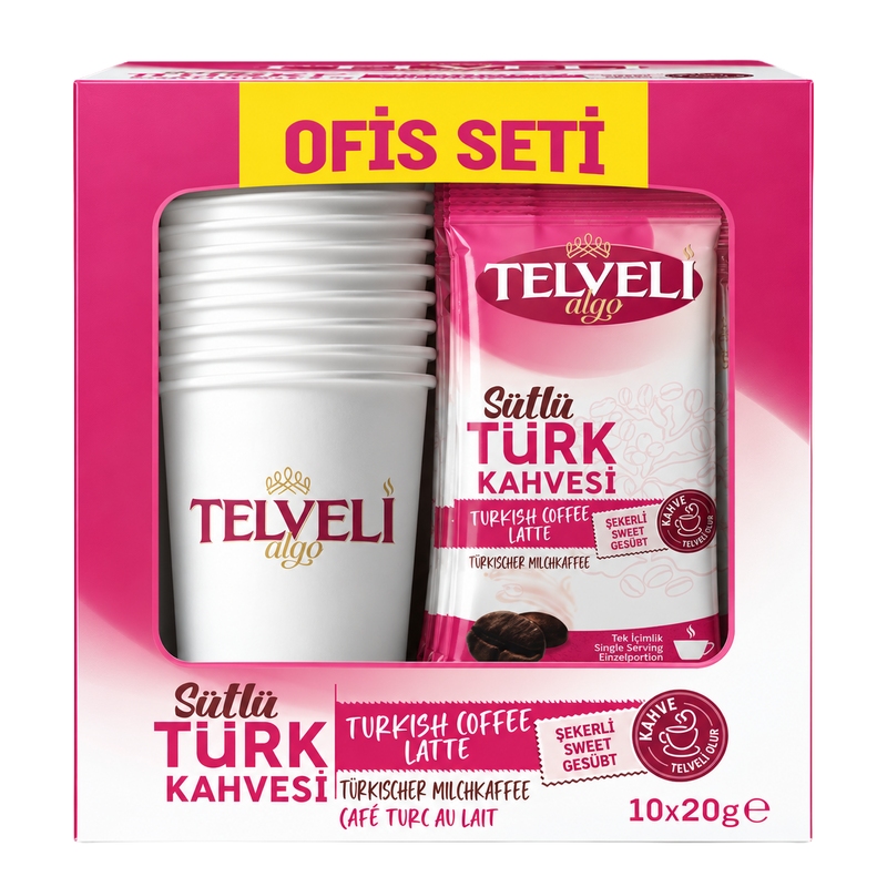 Sütlü Hazır Türk Kahvesi - Şekerli - 10'lu