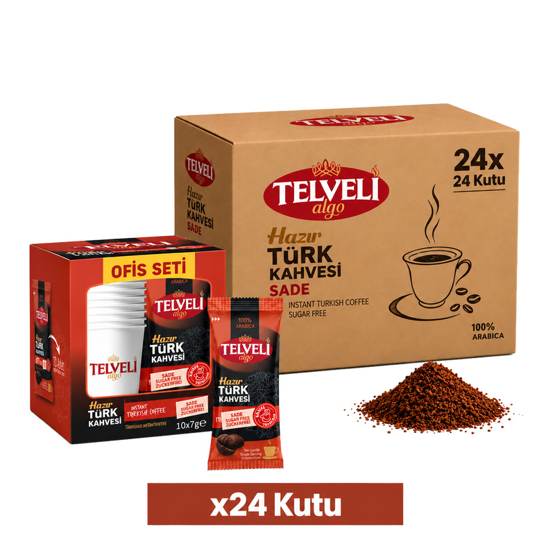 Sade Hazır Türk Kahvesi Ofis Seti – Toptan