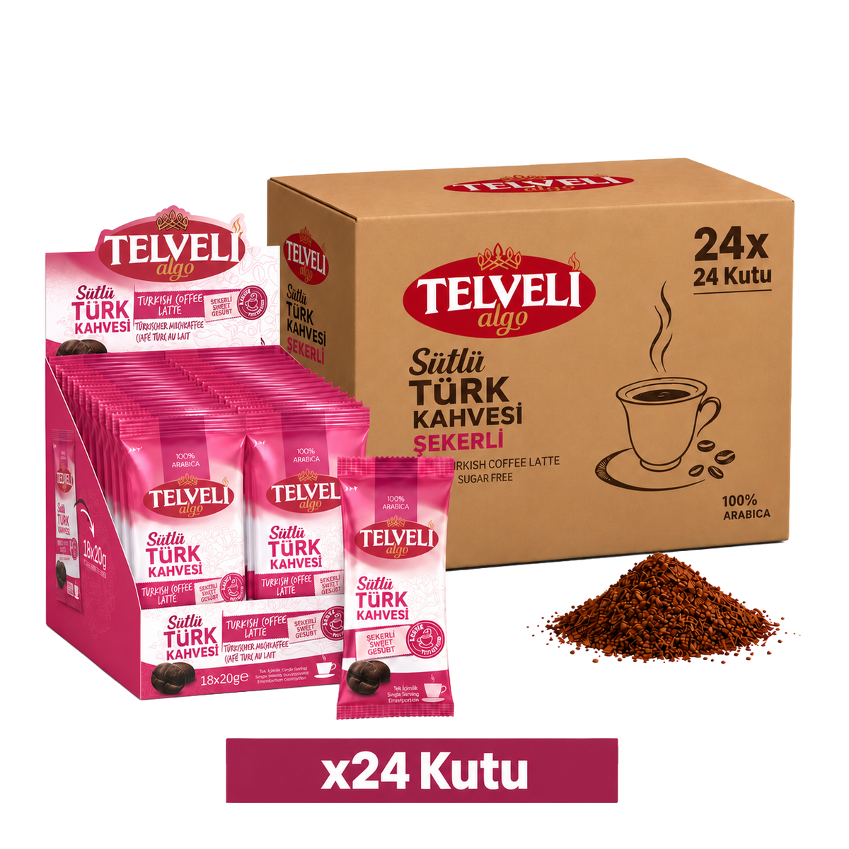 Sütlü Hazır Türk Kahvesi – Şekerli – Toptan