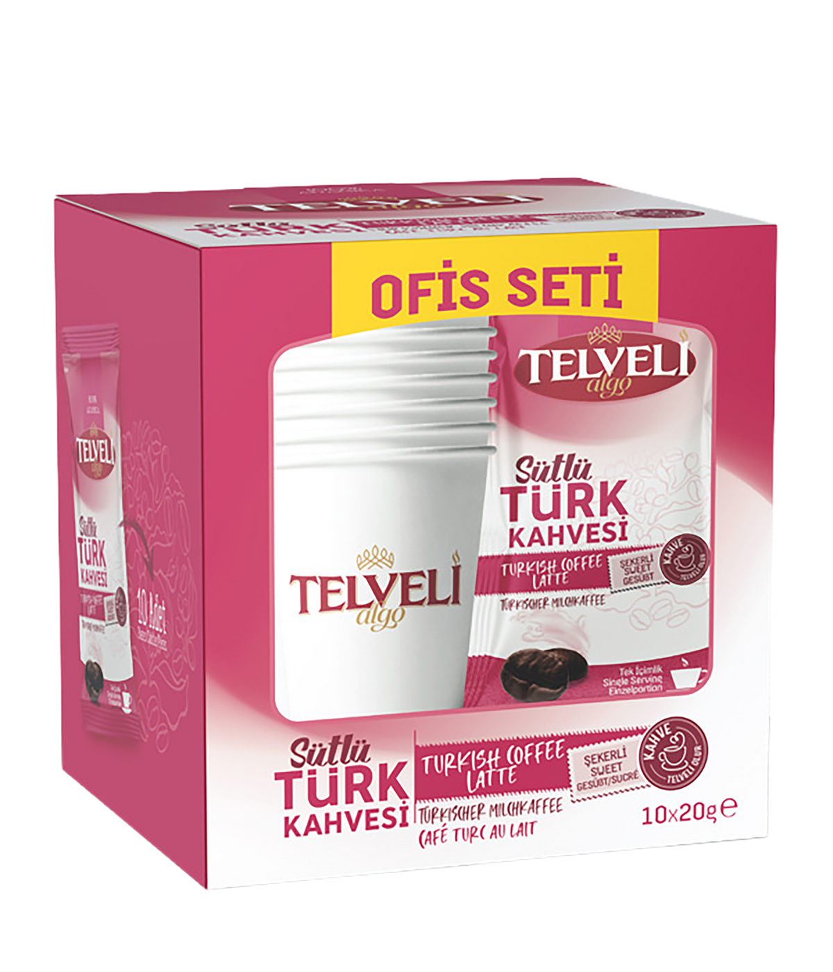 Sütlü Hazır Türk Kahvesi – Şekerli – Toptan Ofis Seti