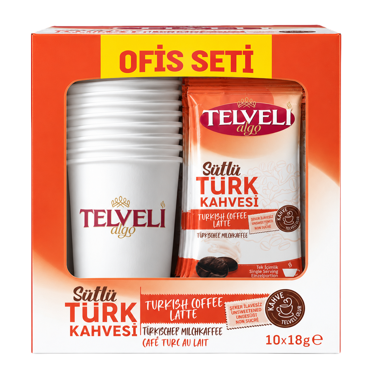 Sütlü Hazır Türk Kahvesi – Şekersiz – Toptan Ofis Seti