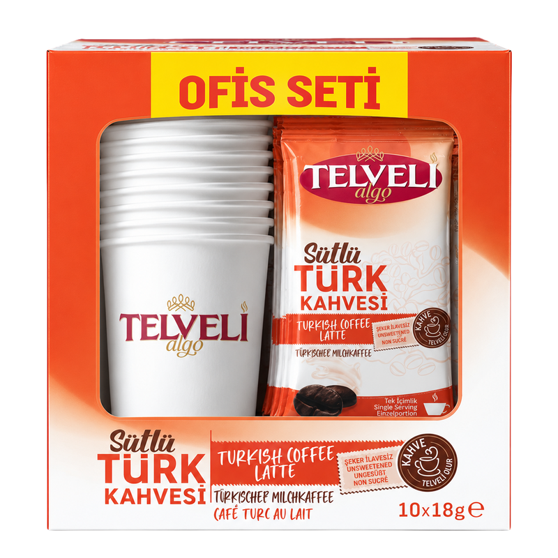 Sütlü Hazır Türk Kahvesi – Şekersiz – 10'lu
